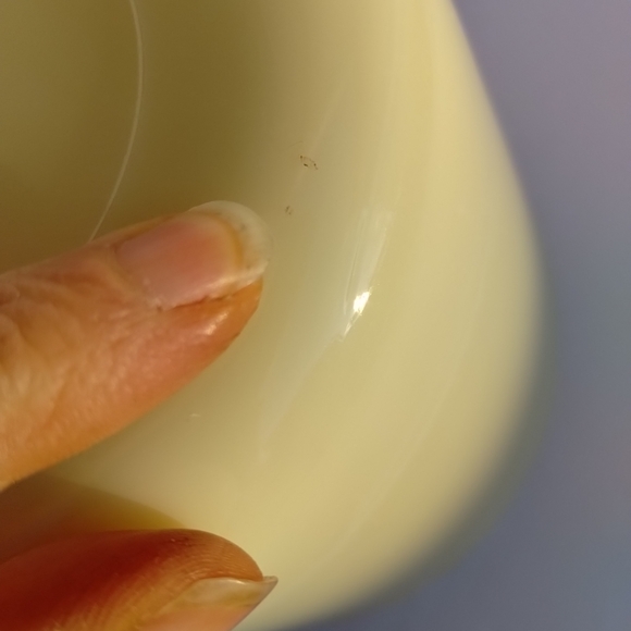 Vintage McKee custard glass refrigerator canister w/ lid round grease jar GLOWS - Picture 12 of 14